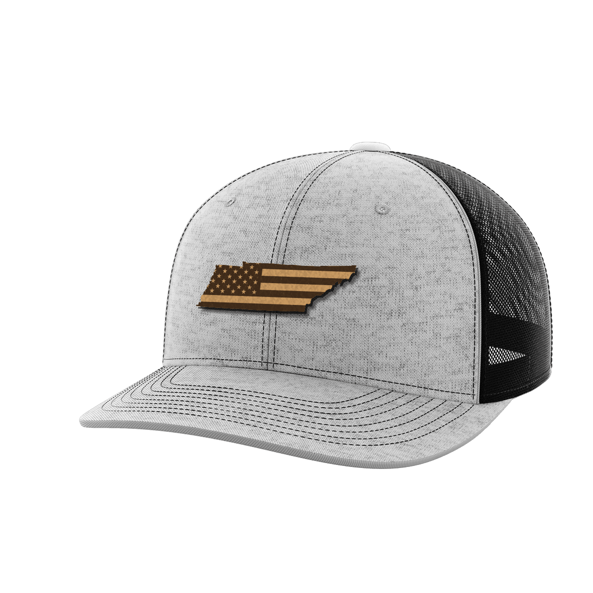 Tennessee United Hats Hat Greater Half Heather Grey/Black Black Leatherette Tennessee