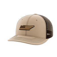 Thumbnail for Tennessee United Hats Hat Greater Half Khaki/Coffee Genuine Leather Tennessee