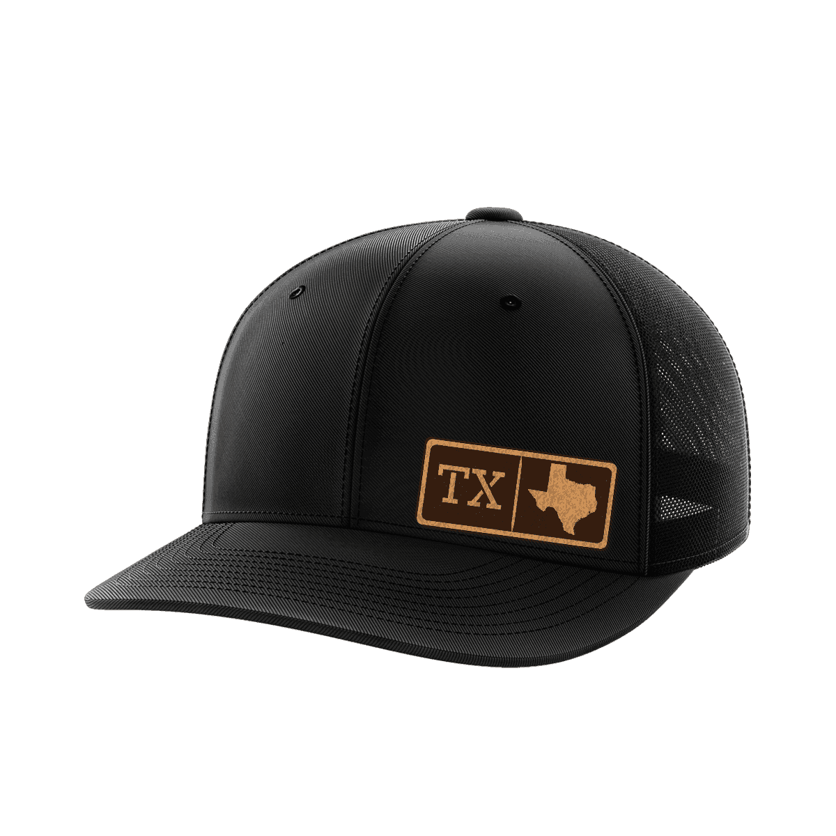 Texas Homegrown Hats Hat Greater Half Black/Black Genuine Leather Texas