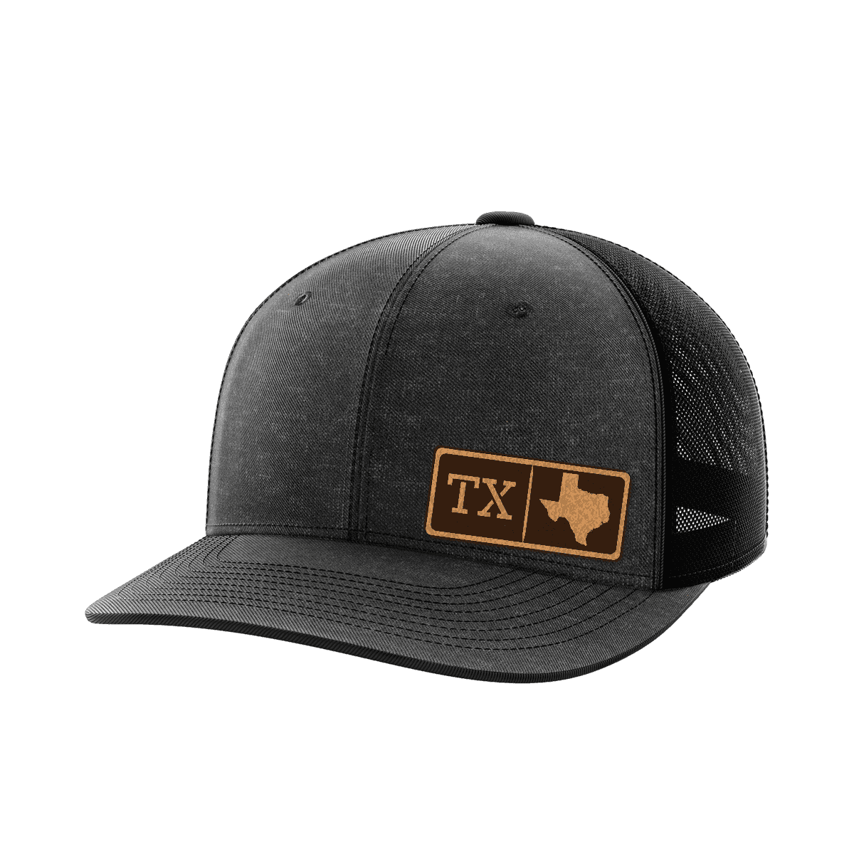 Texas Homegrown Hats Hat Greater Half Heather Black/Black Genuine Leather Texas