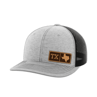 Thumbnail for Texas Homegrown Hats Hat Greater Half Heather Grey/Black Genuine Leather Texas