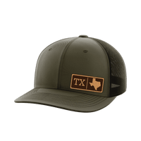 Thumbnail for Texas Homegrown Hats Hat Greater Half OD Green/Black Genuine Leather Texas