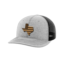 Thumbnail for Texas United Hats Hat Greater Half Heather Grey/Black Genuine Leather Texas