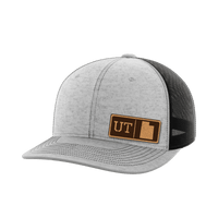 Thumbnail for Utah Homegrown Hats Hat Greater Half Heather Grey/Black Genuine Leather Utah