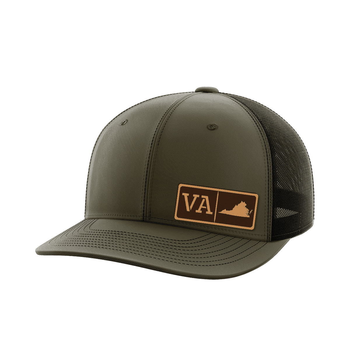 Virginia Homegrown Hats Hat Greater Half OD Green/Black Genuine Leather Virginia