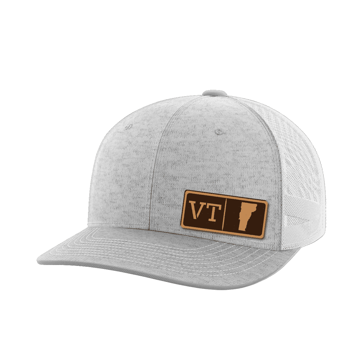 Vermont Homegrown Hats Hat Greater Half Heather Grey/White Genuine Leather Vermont
