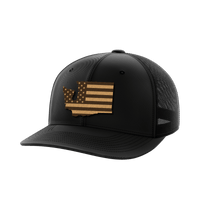 Thumbnail for Washington United Hats Hat Greater Half Black/Black Genuine Leather Washington