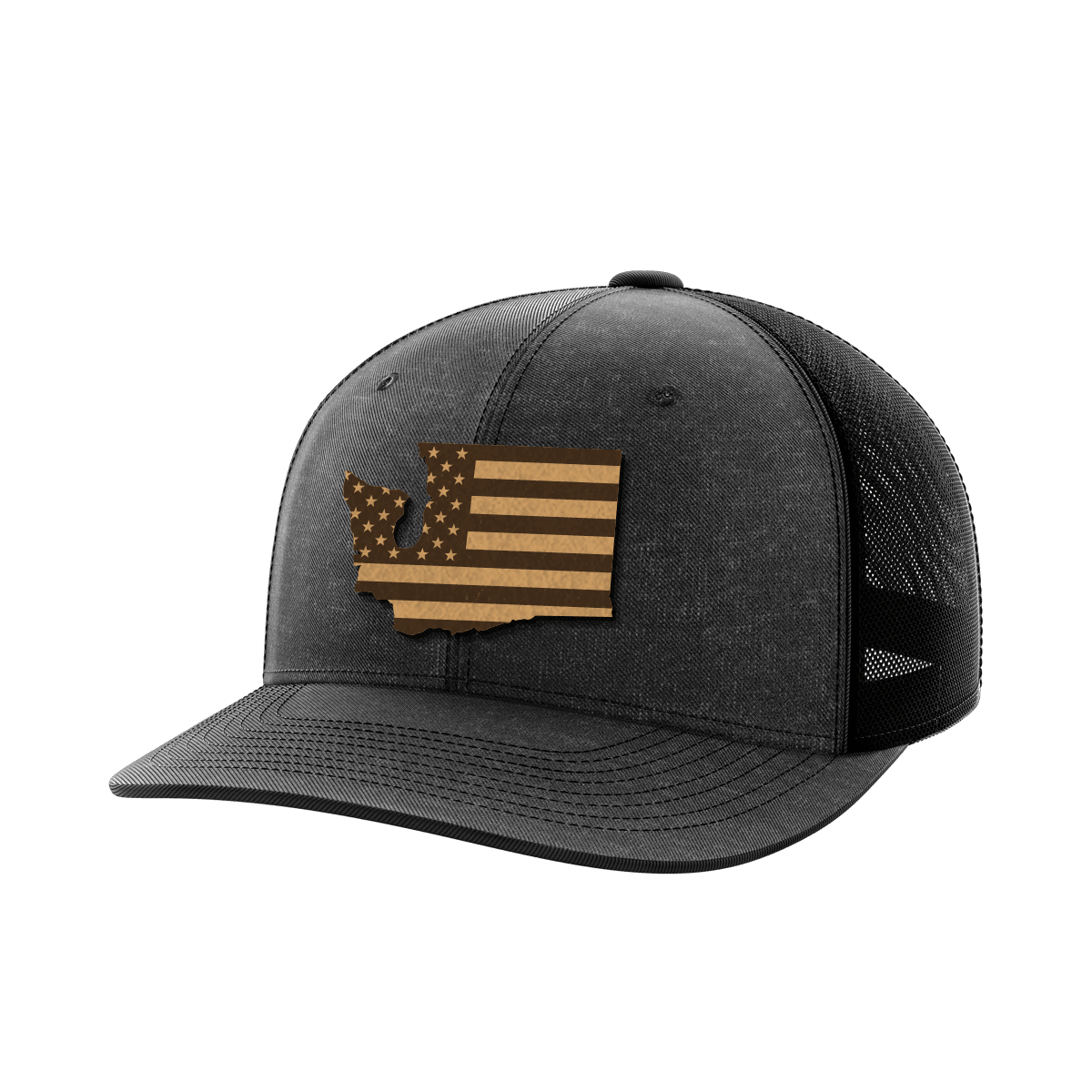 Washington United Hats Hat Greater Half Heather Black/Black Genuine Leather Washington