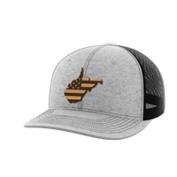 Thumbnail for West Virginia United Hats Hat Greater Half Heather Grey/Black Genuine Leather West Virginia