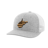 Thumbnail for West Virginia United Hats Hat Greater Half Heather Grey/White Genuine Leather West Virginia