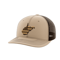 Thumbnail for West Virginia United Hats Hat Greater Half Khaki/Coffee Genuine Leather West Virginia