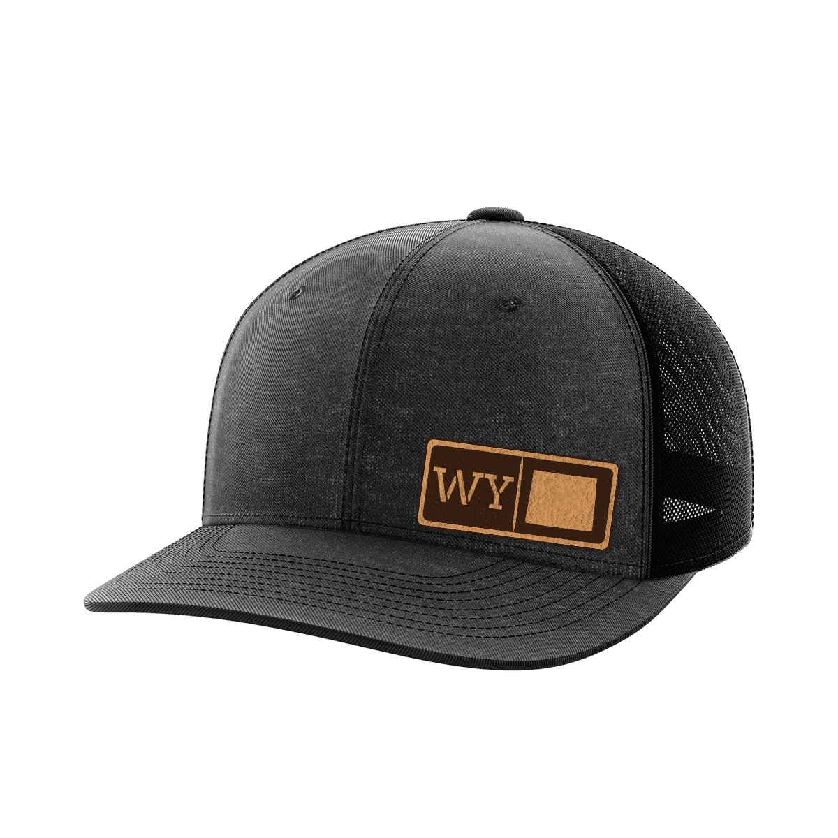Wyoming Homegrown Hats Hat Greater Half Heather Black/Black Genuine Leather Wyoming