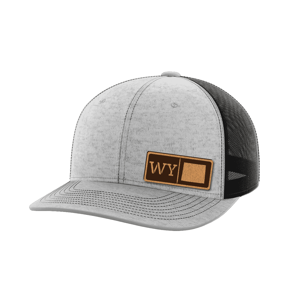 Wyoming Homegrown Hats Hat Greater Half Heather Grey/Black Genuine Leather Wyoming