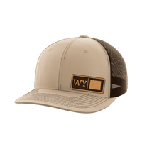 Thumbnail for Wyoming Homegrown Hats Hat Greater Half Khaki/Coffee Genuine Leather Wyoming