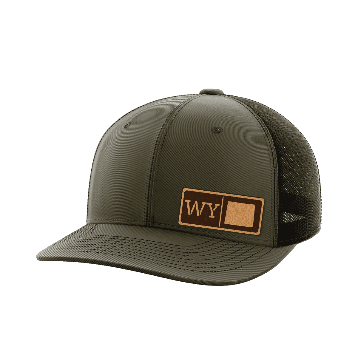 Wyoming Homegrown Hats Hat Greater Half OD Green/Black Genuine Leather Wyoming