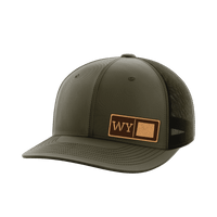 Thumbnail for Wyoming Homegrown Hats Hat Greater Half OD Green/Black Genuine Leather Wyoming