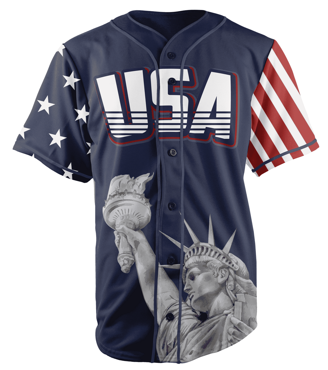 USA Liberty Baseball Jersey Baseball Jersey Greater Half