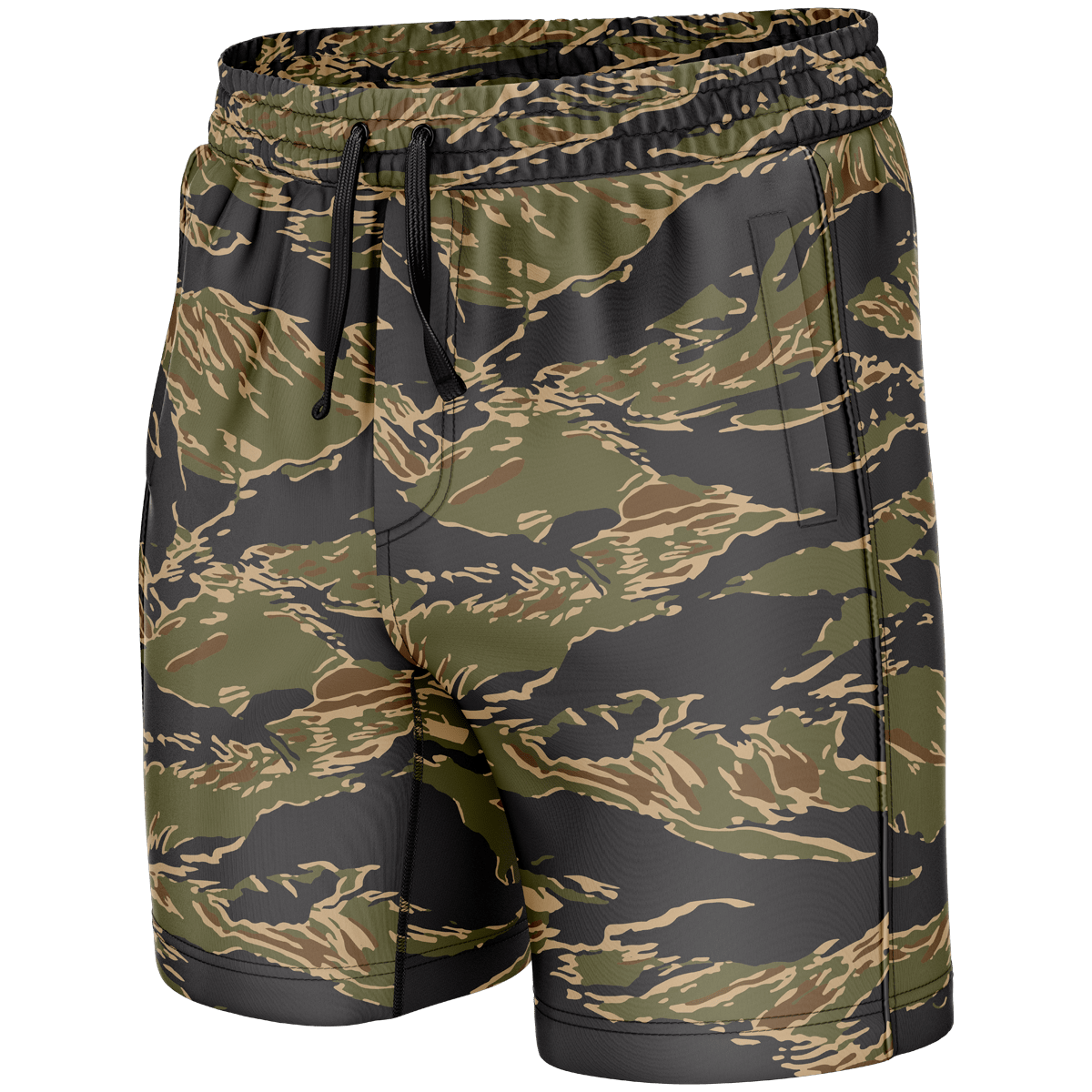 Jungle Tiger Camo Swim Trunks Swim Trunk Greater Half S Standard Length (7" Inseam)