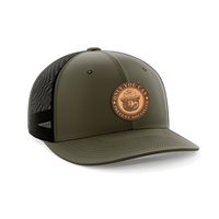 Thumbnail for Only You Can Prevent Socialism Leather Patch Hat Hat Greater Half OD Green/Black