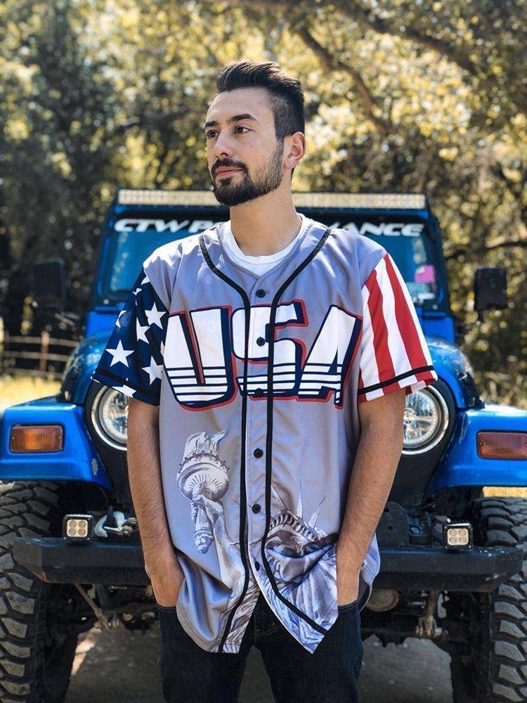 USA Liberty Baseball Jersey Baseball Jersey Greater Half