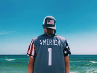 Thumbnail for USA Liberty Baseball Jersey Baseball Jersey Greater Half