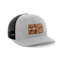 Thumbnail for I Plead The 2nd Leather Patch Hat Hat Greater Half Heather Grey/Black