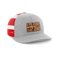 Thumbnail for I Plead The 2nd Leather Patch Hat Hat Greater Half Heather Grey/Flag