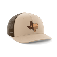Thumbnail for Texas Leather Patch Hat Hat Greater Half Khaki/Coffee Texas