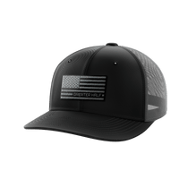 Thumbnail for USA Black Flag Woven Patch Hat Hat Greater Half Black/Charcoal