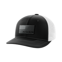 Thumbnail for USA Black Flag Woven Patch Hat Hat Greater Half Black/White