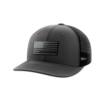 Thumbnail for USA Black Flag Woven Patch Hat Hat Greater Half Charcoal/Black