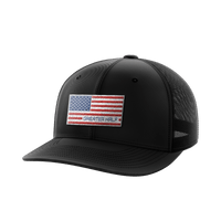 Thumbnail for USA Flag Woven Patch Hat Hat Greater Half Black/Black