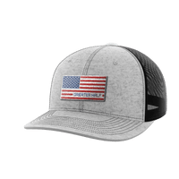 Thumbnail for USA Flag Woven Patch Hat Hat Greater Half Heather Grey/Black