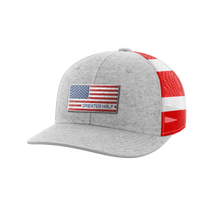 Thumbnail for USA Flag Woven Patch Hat Hat Greater Half Heather Grey/Flag