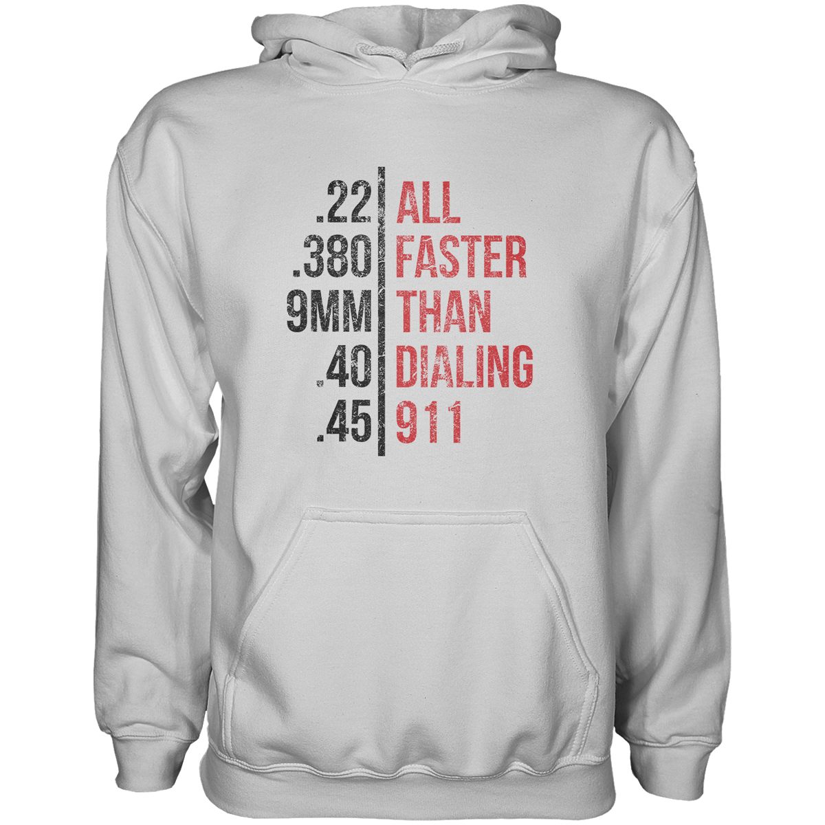 Faster Than Dailing 911 Hoodie Graphic Fleece Hoodie Greater Half White S