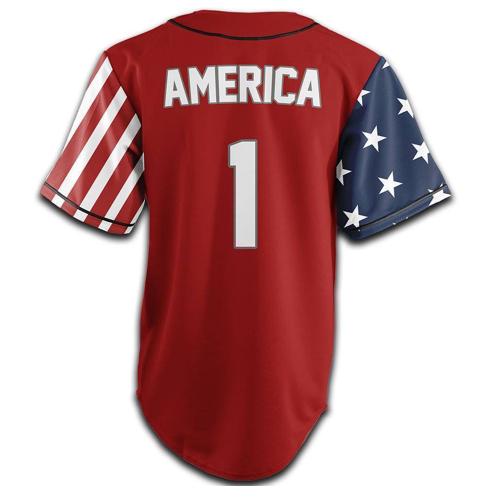 USA Liberty Baseball Jersey Baseball Jersey Greater Half