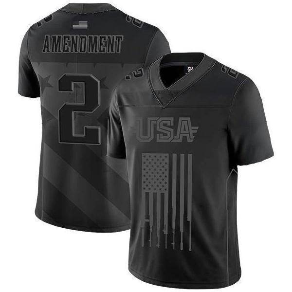 USA 2A Football Jersey Football Jersey Greater Half S Black/Grey