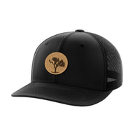 Thumbnail for Topo Tree Leather Patch Hat Hat Greater Half Black/Black