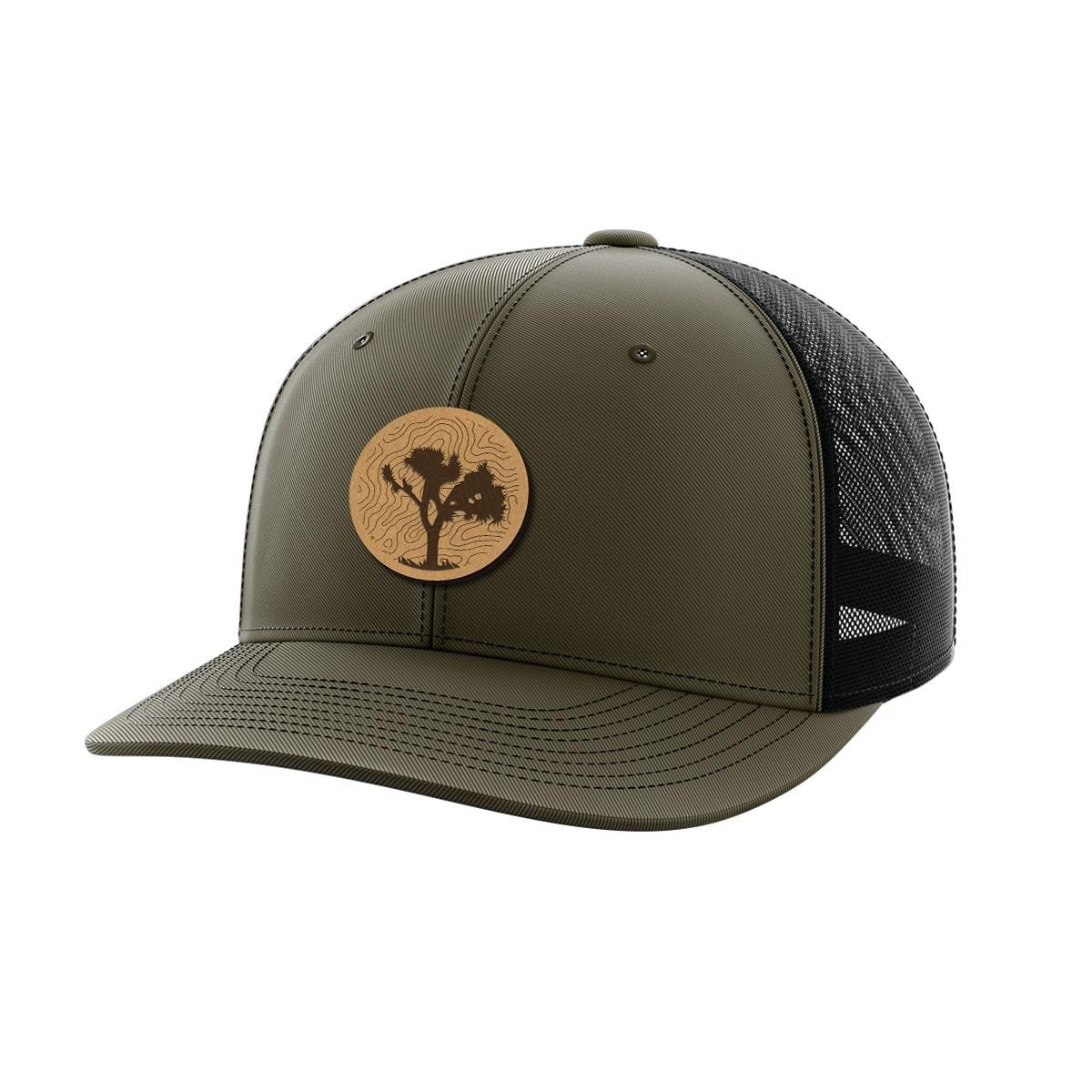 Topo Tree Leather Patch Hat Hat Greater Half OD Green/Black