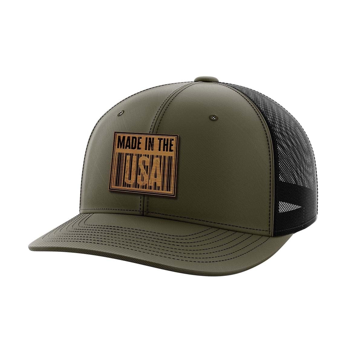 Made In The USA Bamboo Patch Hat Hat Greater Half OD Green/Black