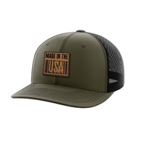 Thumbnail for Made In The USA Bamboo Patch Hat Hat Greater Half OD Green/Black