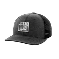 Thumbnail for Made In The USA Black Patch Hat Hat Greater Half Heather Black/Black