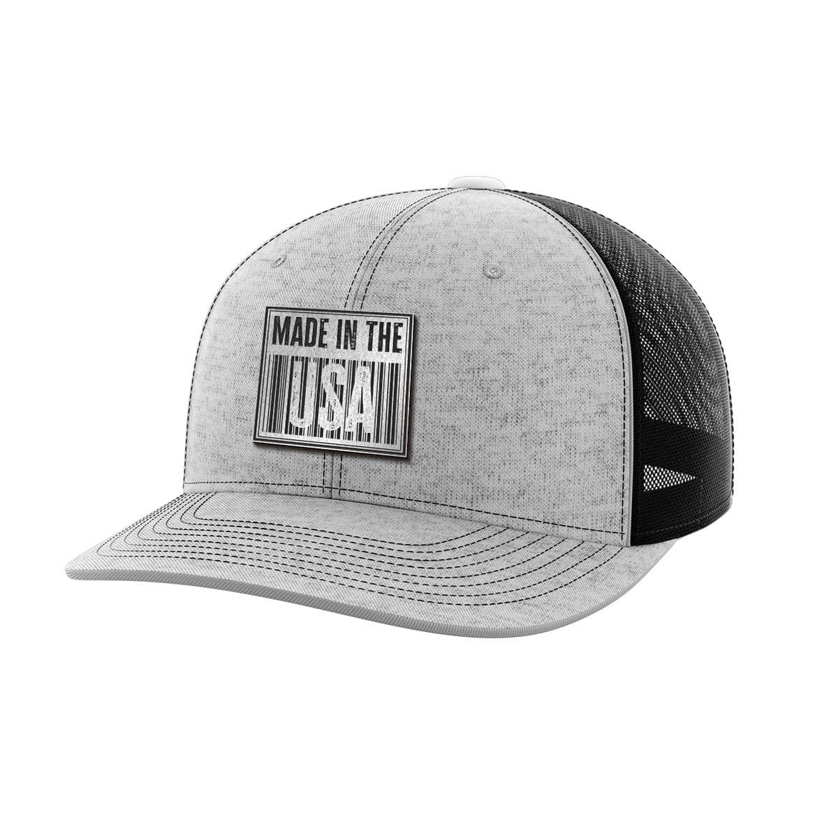 Made In The USA Black Patch Hat Hat Greater Half Heather Grey/Black