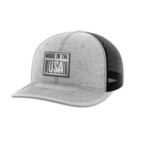 Thumbnail for Made In The USA Black Patch Hat Hat Greater Half Heather Grey/Black