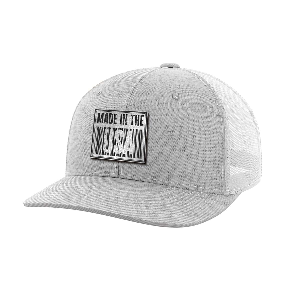 Made In The USA Black Patch Hat Hat Greater Half Heather Grey/White