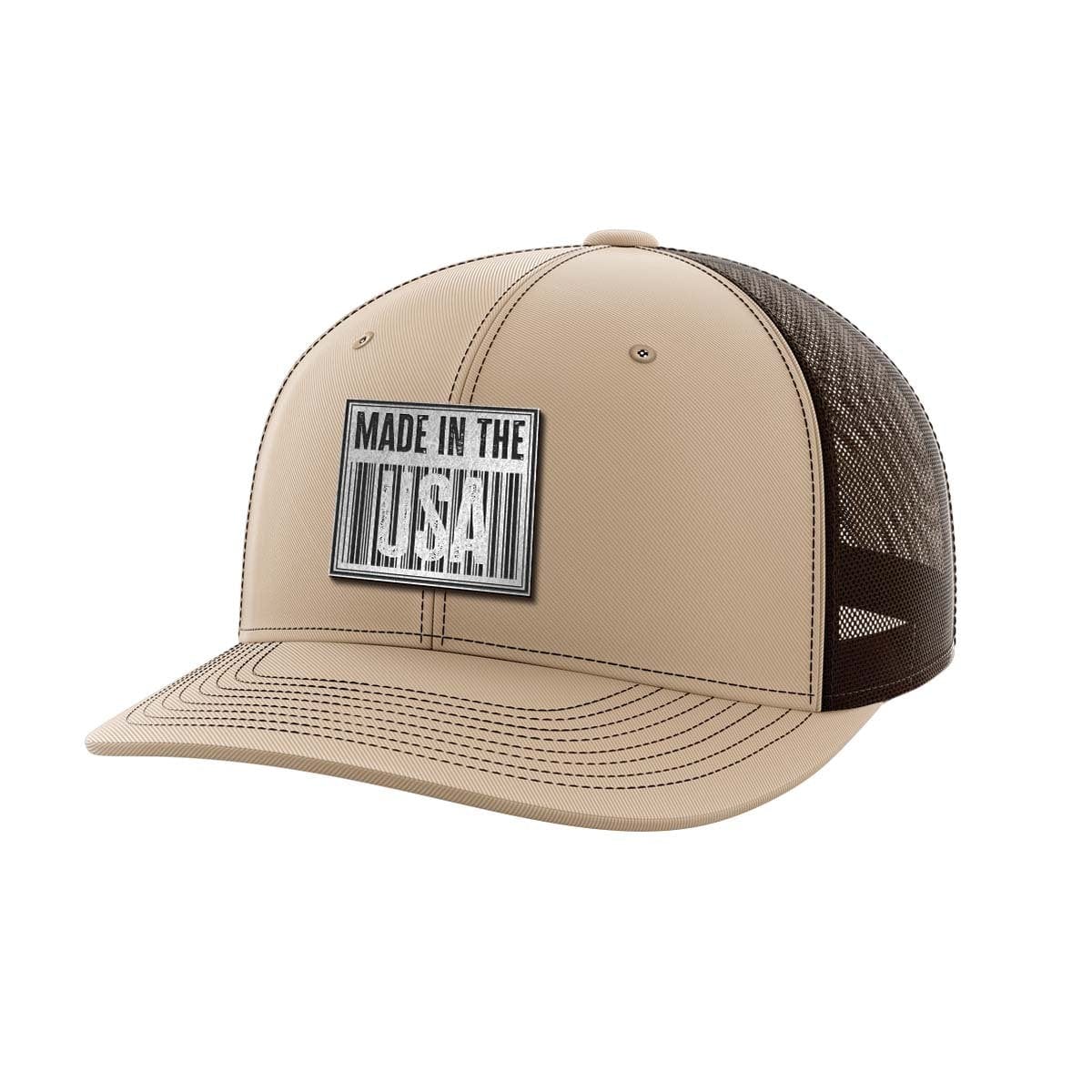 Made In The USA Black Patch Hat Hat Greater Half Khaki/Coffee