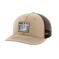 Thumbnail for Made In The USA Black Patch Hat Hat Greater Half Khaki/Coffee