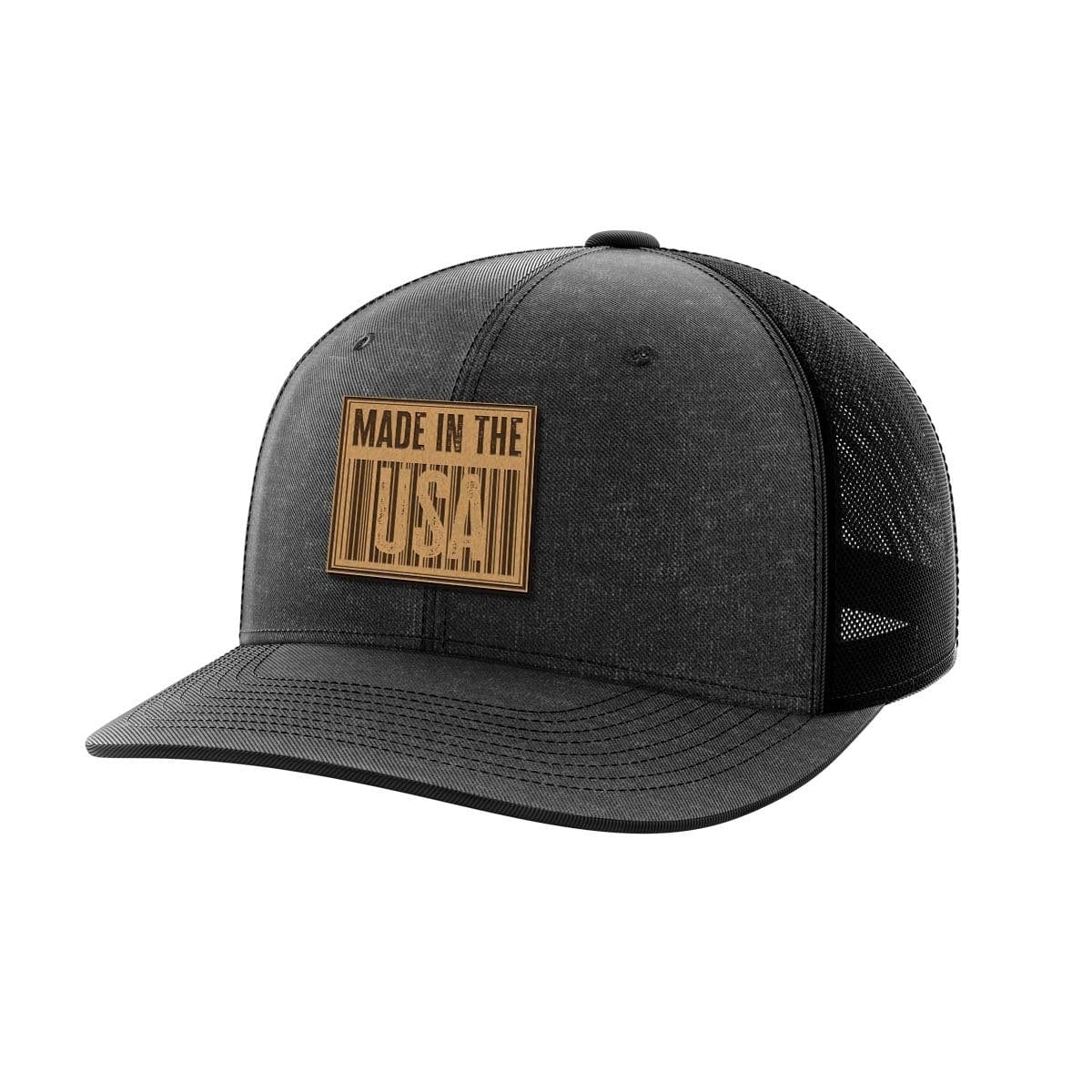 Made In The USA Leather Patch Hat Hat Greater Half Heather Black/Black