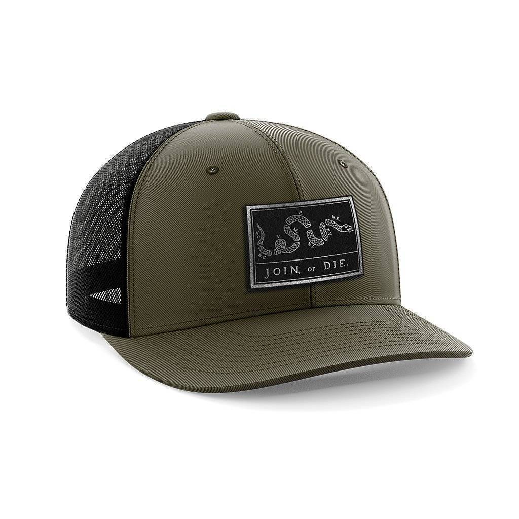 Join Or Die Patch Hat Hat Greater Half Black Leatherette OD Green/Black