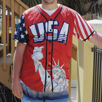 Thumbnail for USA Liberty Baseball Jersey Baseball Jersey Greater Half